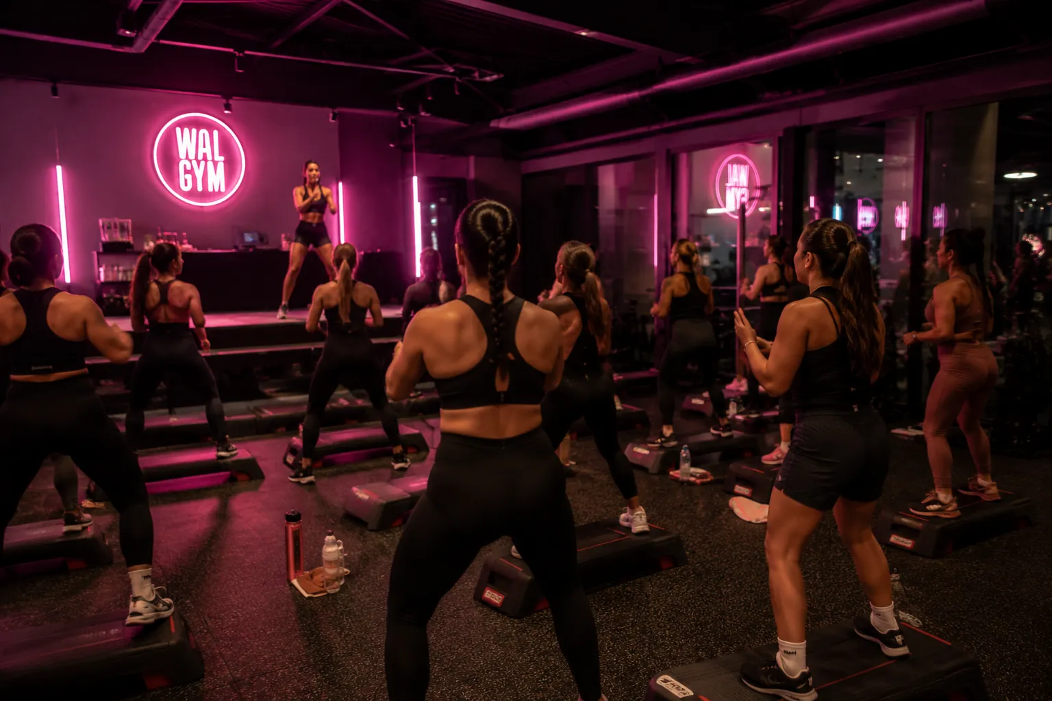 Séance de renforcement encadrée par une coach chez Walgym